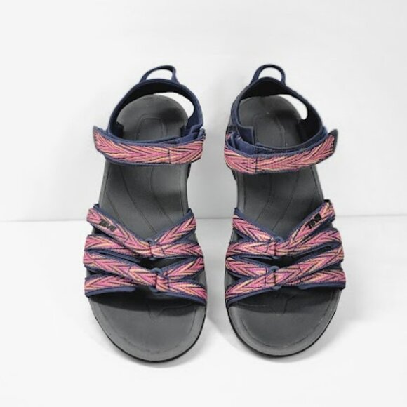 TEVA Women's Tirra Sport Hiking Sandal multi colorway Size 8 EUC - Picture 2 of 10